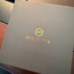 Julie Vos Catalina Stone Hinge Bangle Pacific Blue